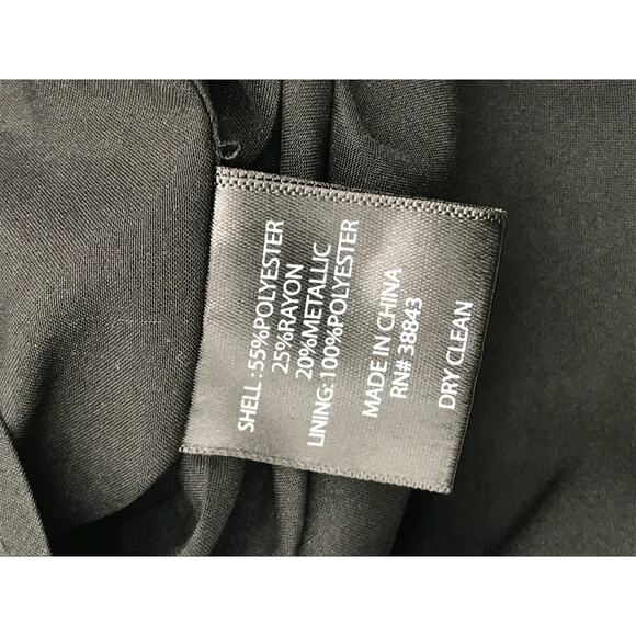 Sam Edelman Black Gold Floral Brocade Cap Sleeve Sheath Dress Size 6 - Picture 11 of 11